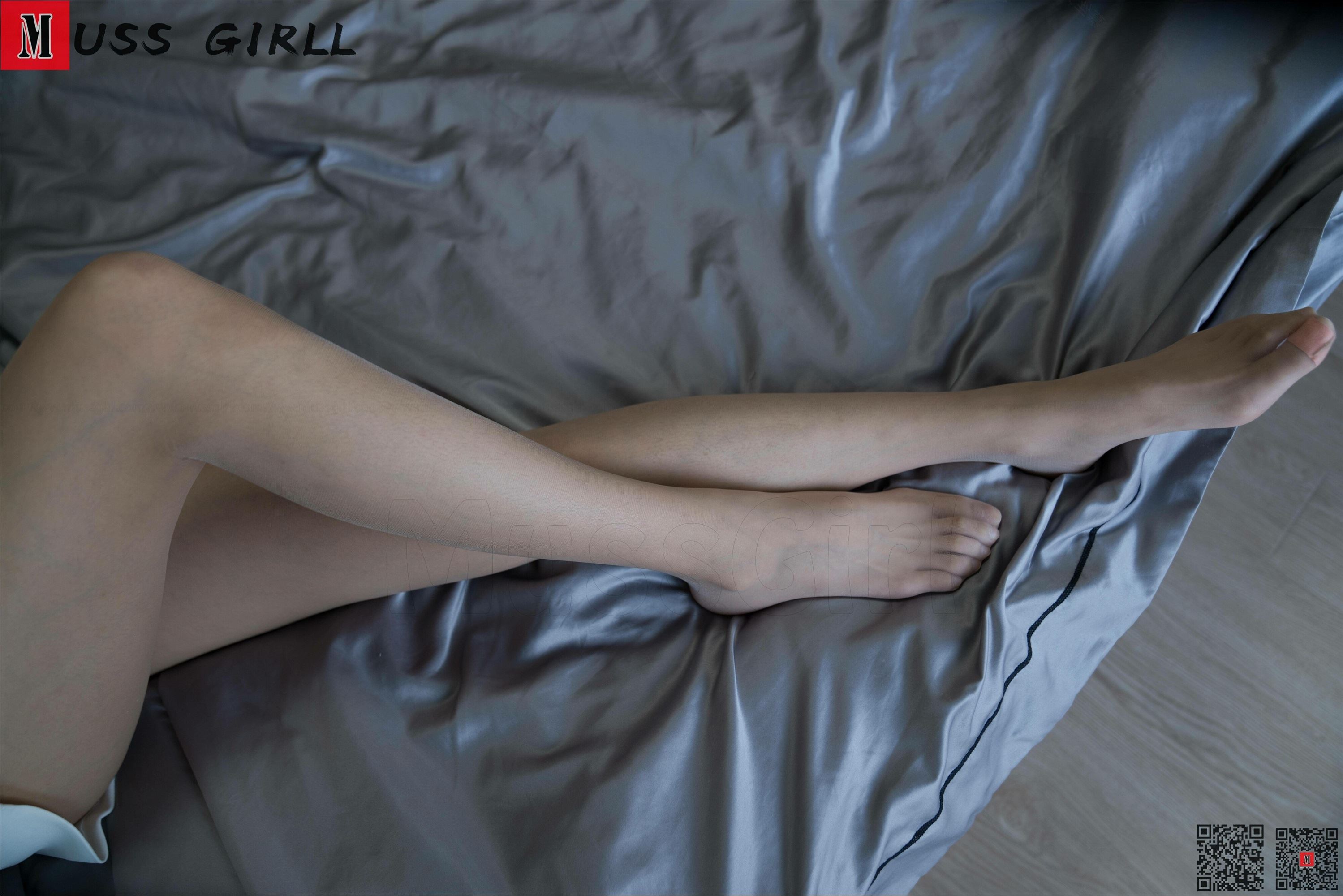 MussGirl慕丝女郎  NO.154 小白裙灰丝